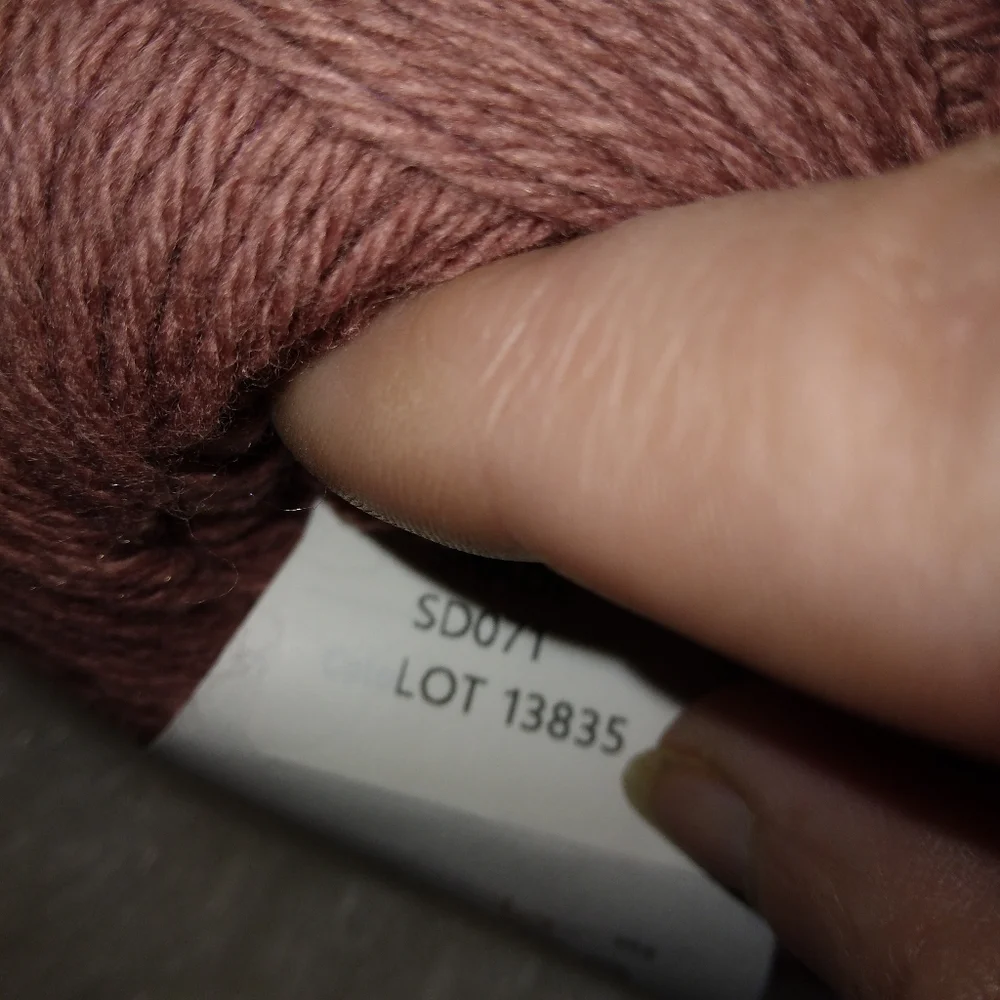 YARN Pickles Sommerull 50g, shade SD071, dusky rose, Lamb's Wool organic…